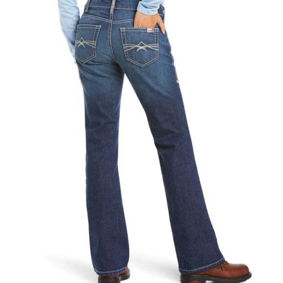 NEW Ariat Women's DuraStretch Boot Cut FR Work Jean (27L) - Picture 1 of 8